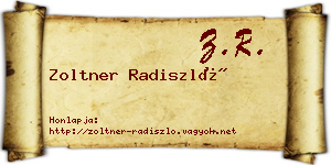 Zoltner Radiszló névjegykártya